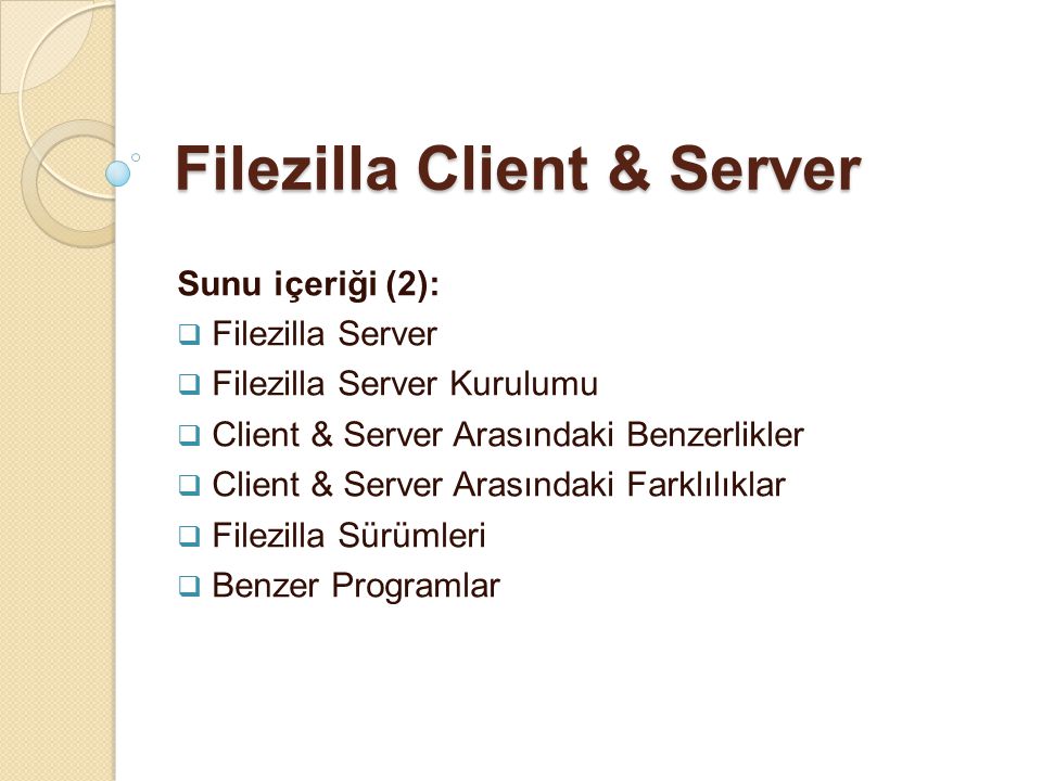 Filezilla Client & Server