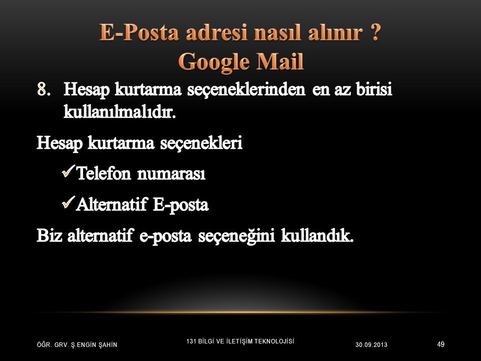E-Posta adresi nasıl alınır Google Mail