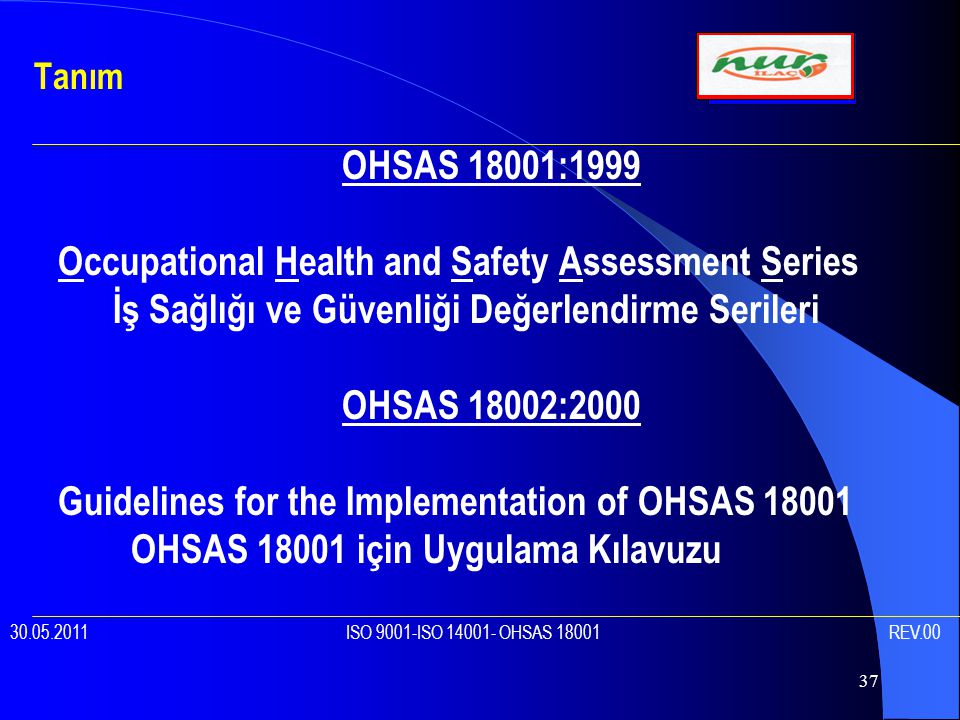 Occupational Health and Safety Assessment Series