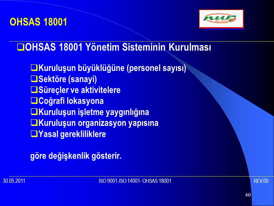 OHSAS Yönetim Sisteminin Kurulması