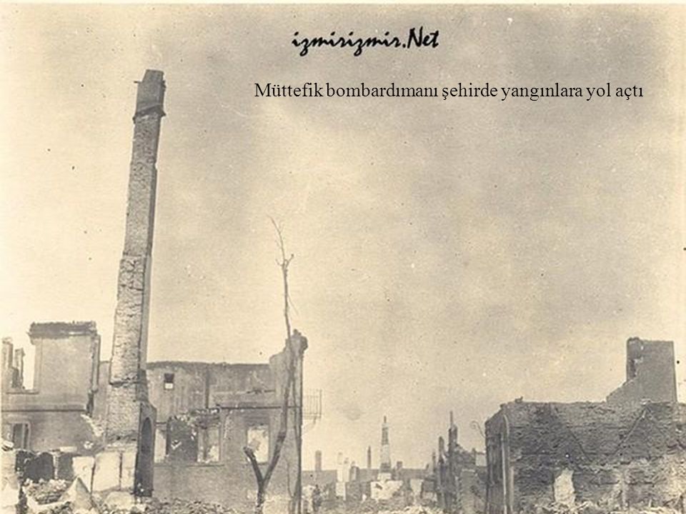 Müttefik bombardımanı şehirde yangınlara yol açtı