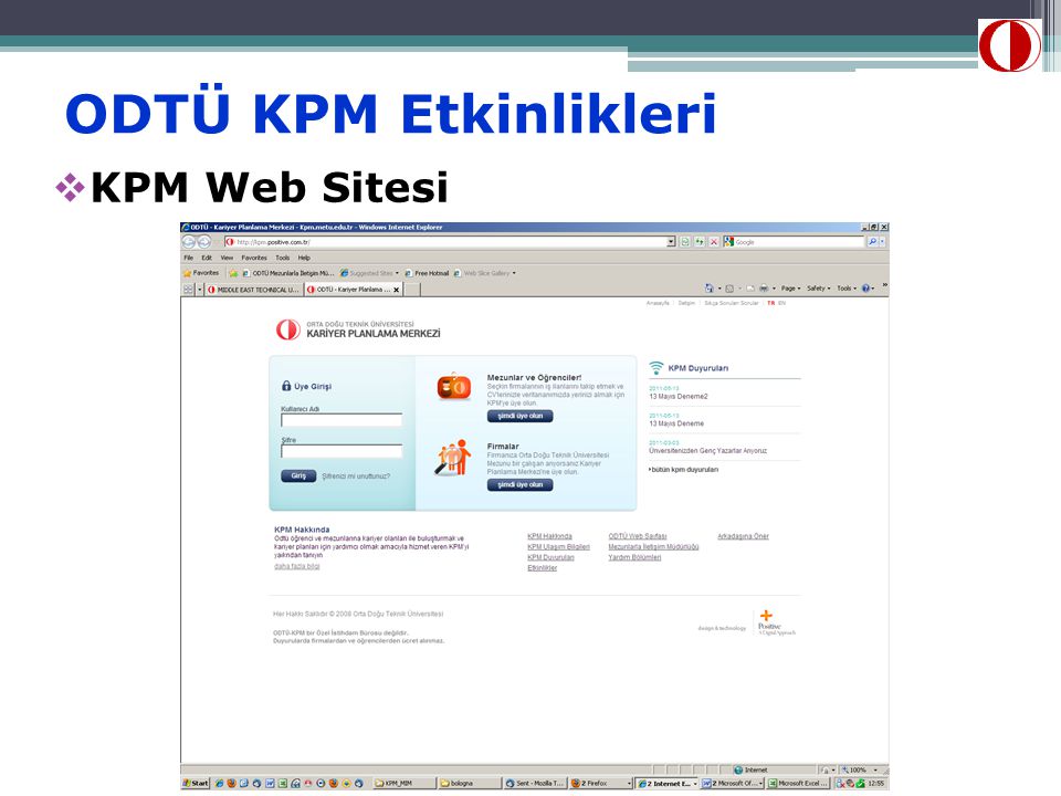 ODTÜ KPM Etkinlikleri KPM Web Sitesi