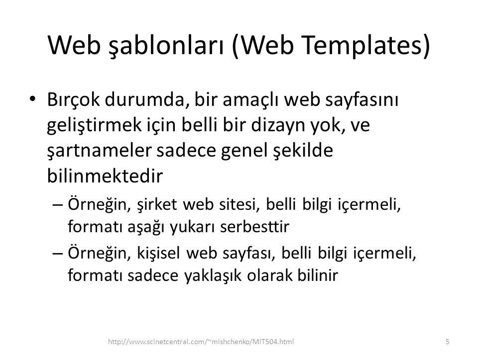 Web şablonları (Web Templates)