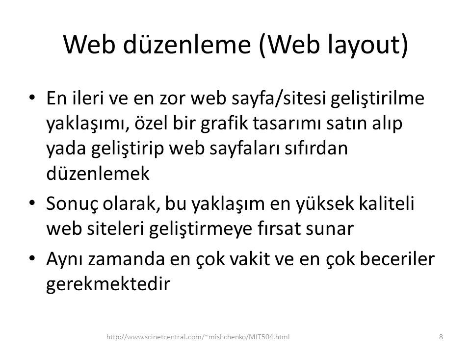 Web düzenleme (Web layout)