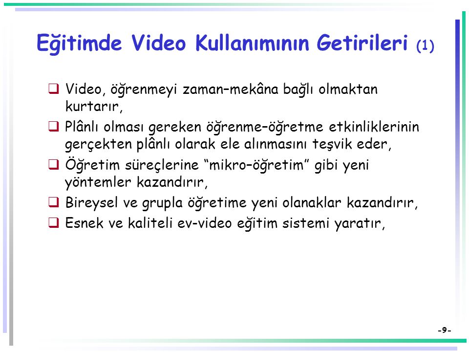 Eğitimde Video Kullanımının Getirileri (1)