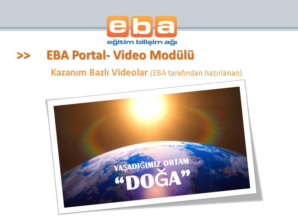 Kazanım Bazlı Videolar (EBA tarafından hazırlanan)