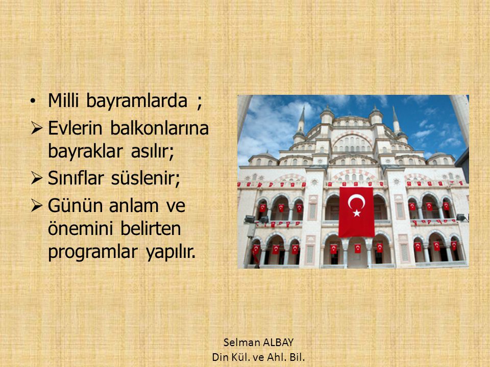 Selman ALBAY Din Kül. ve Ahl. Bil.