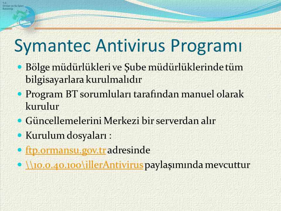 Symantec Antivirus Programı