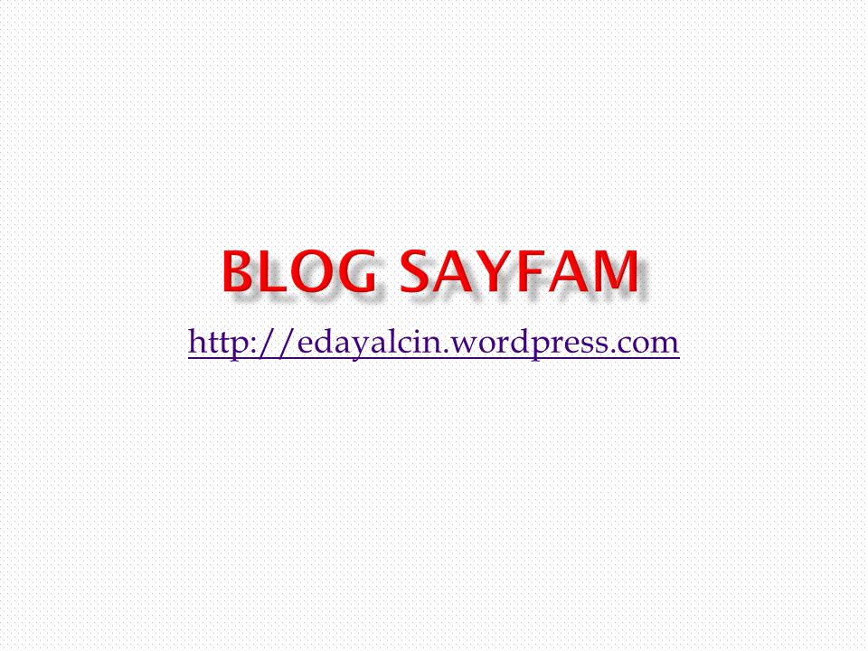 Blog sayfam