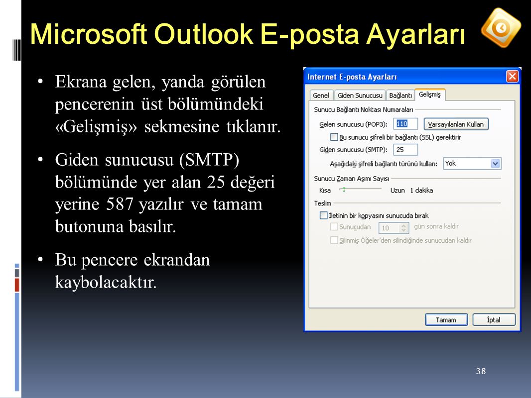 Microsoft Outlook E-posta Ayarları