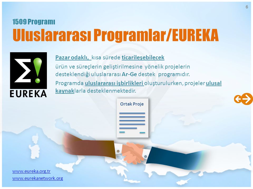 1509 Programı Uluslararası Programlar/EUREKA