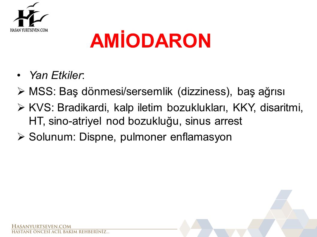 AMİODARON Yan Etkiler: