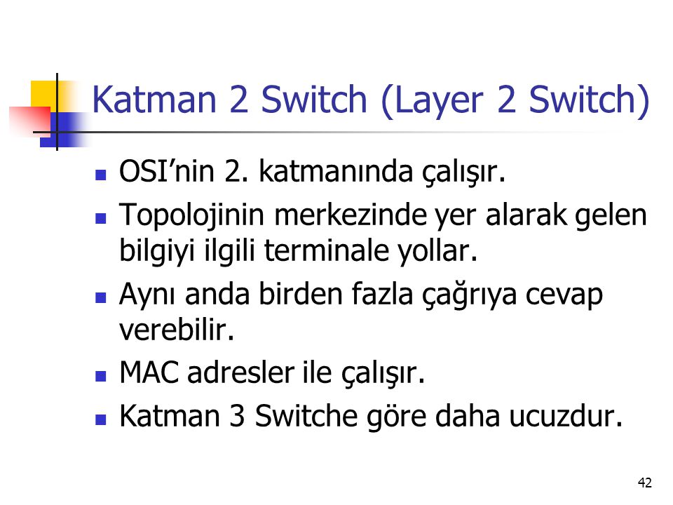 Katman 2 Switch (Layer 2 Switch)
