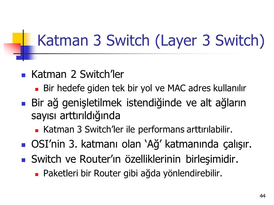 Katman 3 Switch (Layer 3 Switch)