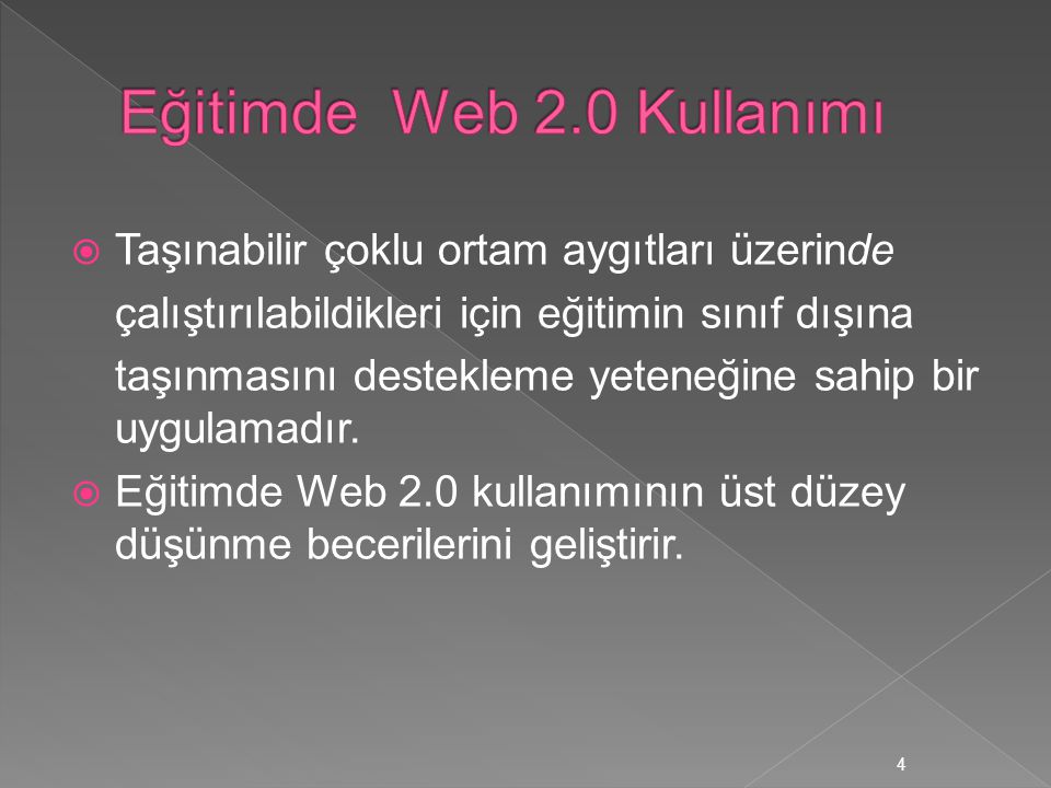 Eğitimde Web 2.0 Kullanımı