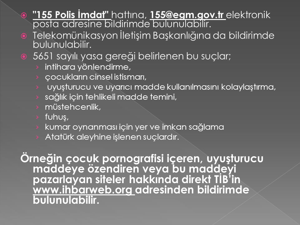 155 Polis İmdat hattına, gov