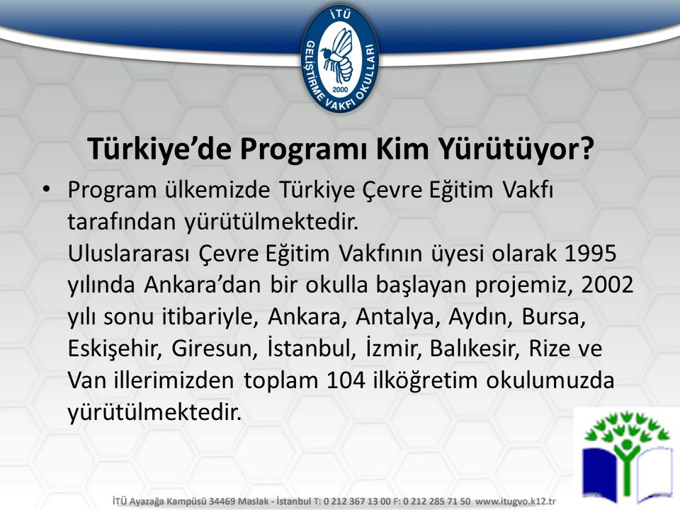 Türkiye’de Programı Kim Yürütüyor
