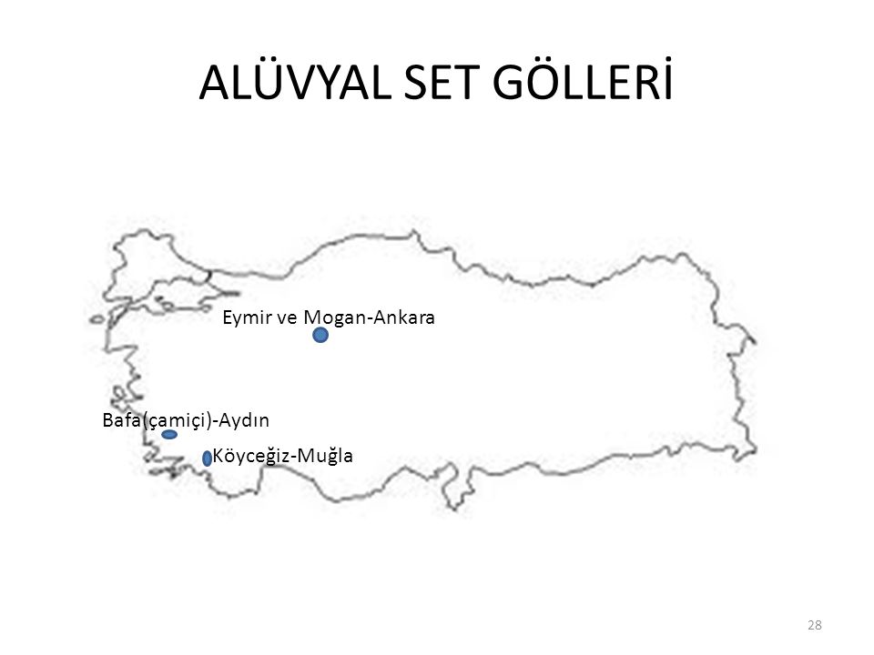 ALÜVYAL SET GÖLLERİ Eymir ve Mogan-Ankara Bafa(çamiçi)-Aydın