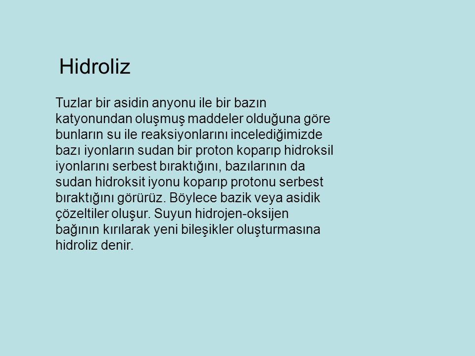 Hidroliz
