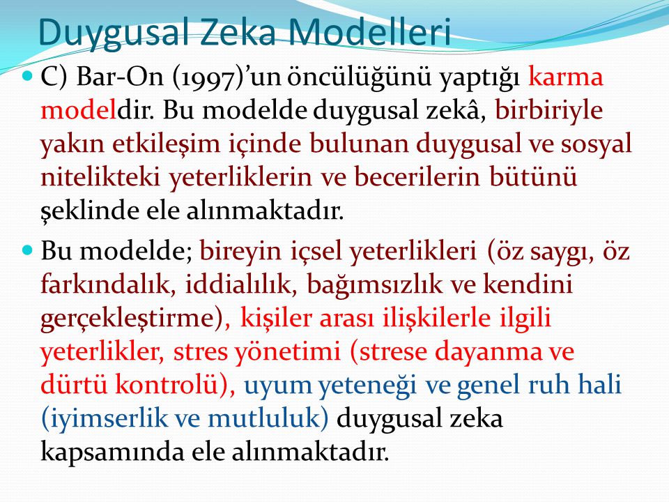 Duygusal Zeka Modelleri