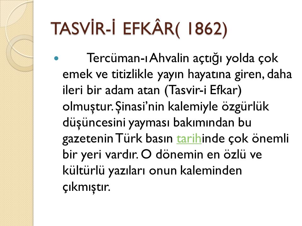 TASVİR-İ EFKÂR( 1862)