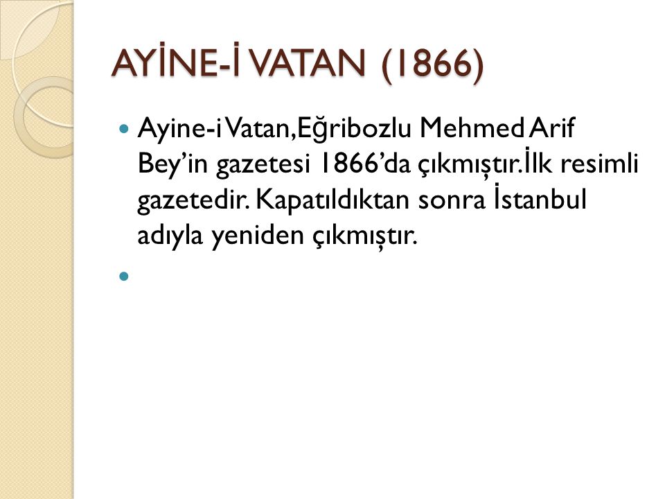 AYİNE-İ VATAN (1866)