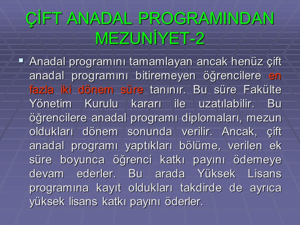 ÇİFT ANADAL PROGRAMINDAN MEZUNİYET-2