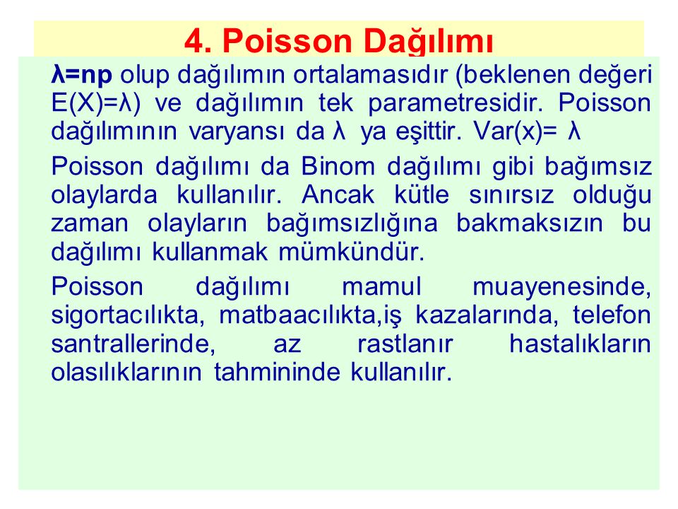 4. Poisson Dağılımı