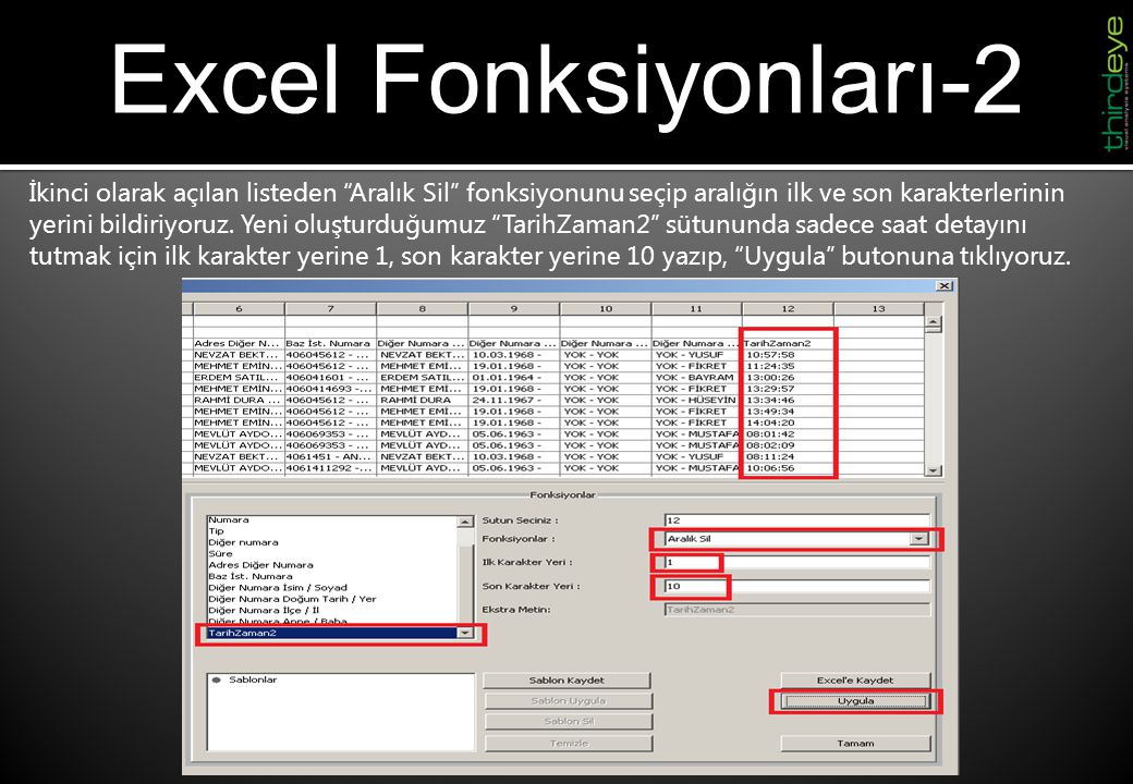 Excel Fonksiyonları-2
