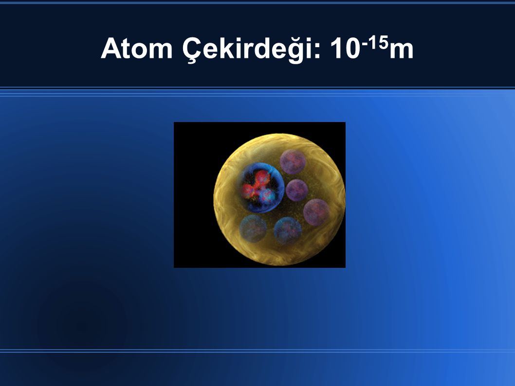 Atom Çekirdeği: 10-15m