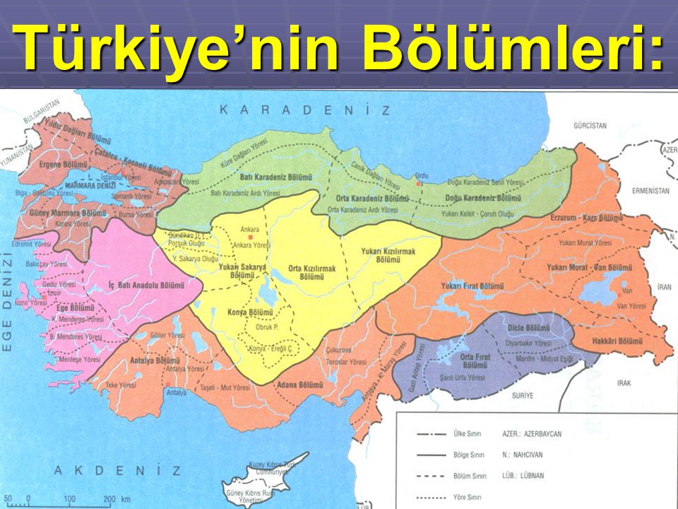 Türkiye’nin Bölümleri: