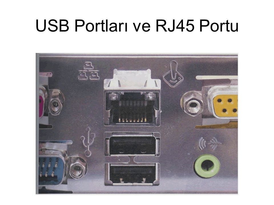 USB Portları ve RJ45 Portu