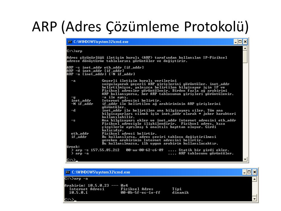 ARP (Adres Çözümleme Protokolü)
