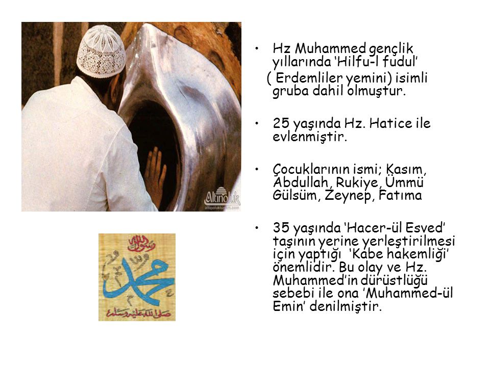 Hz Muhammed gençlik yıllarında ‘Hilfu-l fudul’