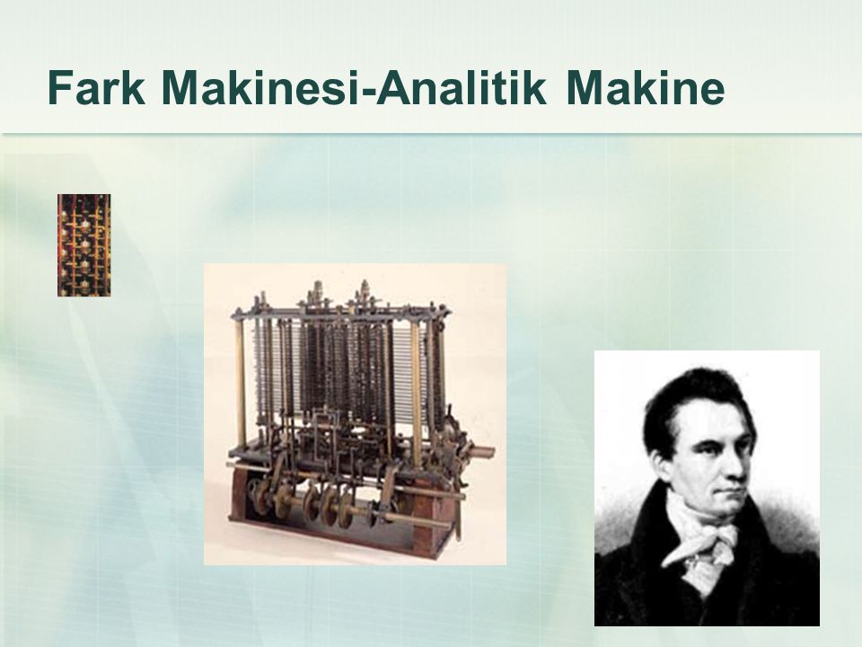 Fark Makinesi-Analitik Makine