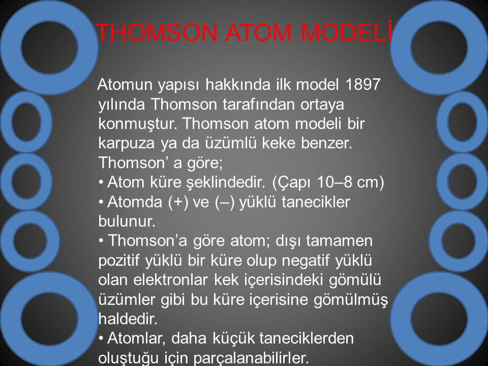 THOMSON ATOM MODELİ