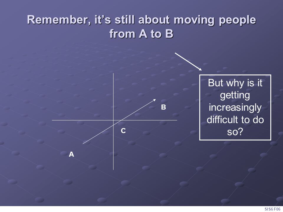 Remember, it’s still about moving people from A to B