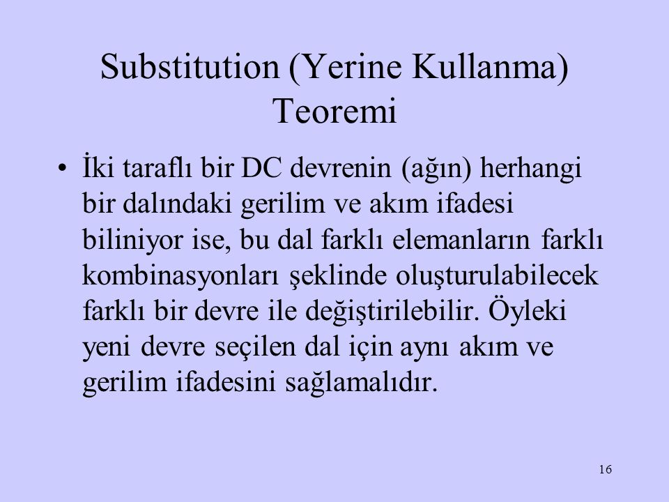 Substitution (Yerine Kullanma) Teoremi