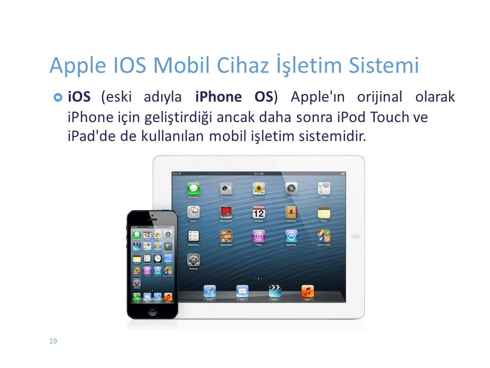 Apple IOS Mobil Cihaz İşletim Sistemi