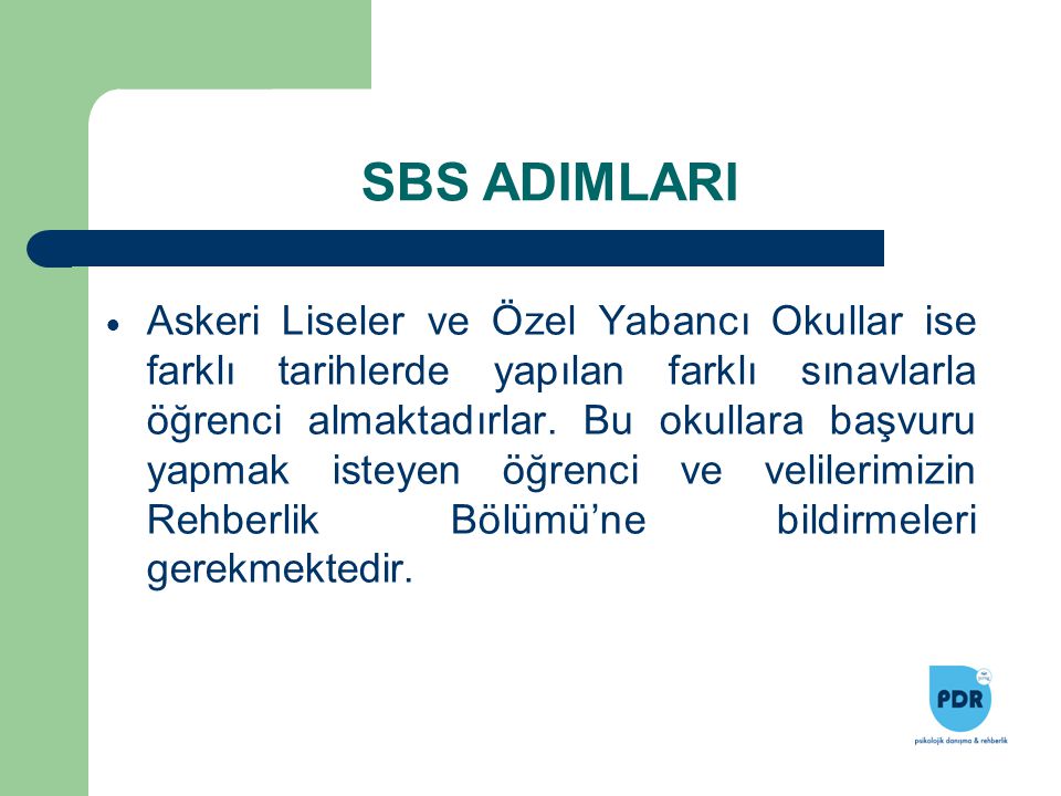 SBS ADIMLARI