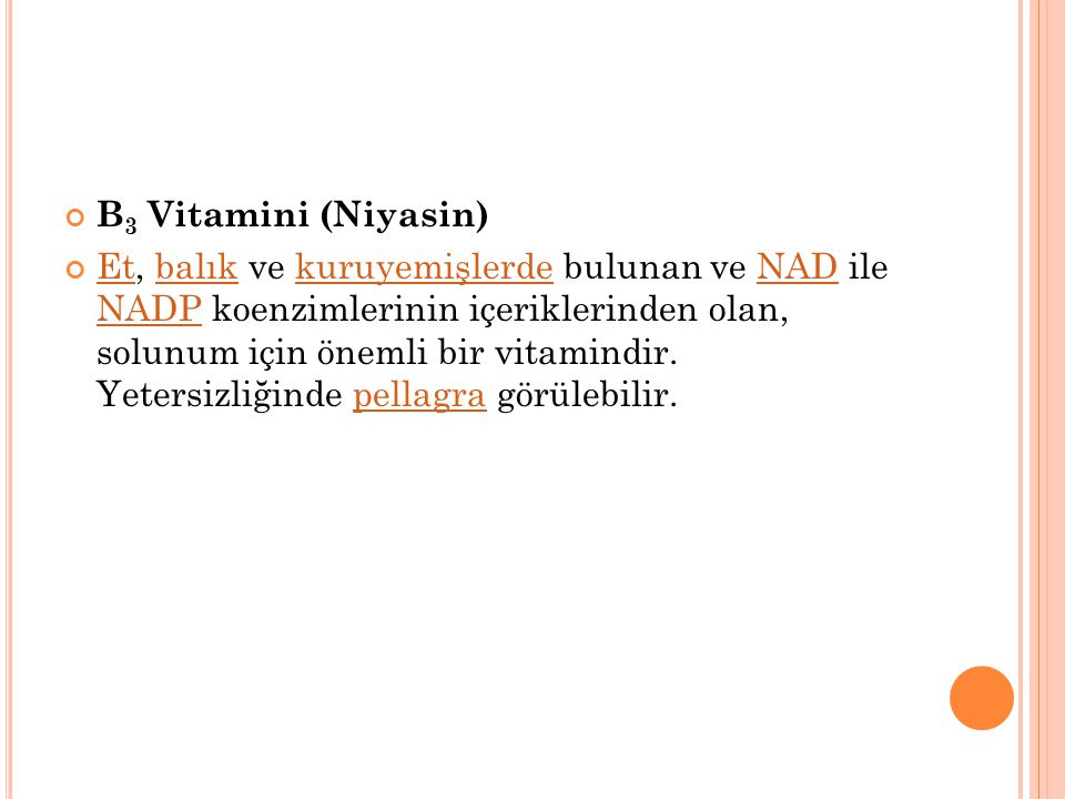 B3 Vitamini (Niyasin)