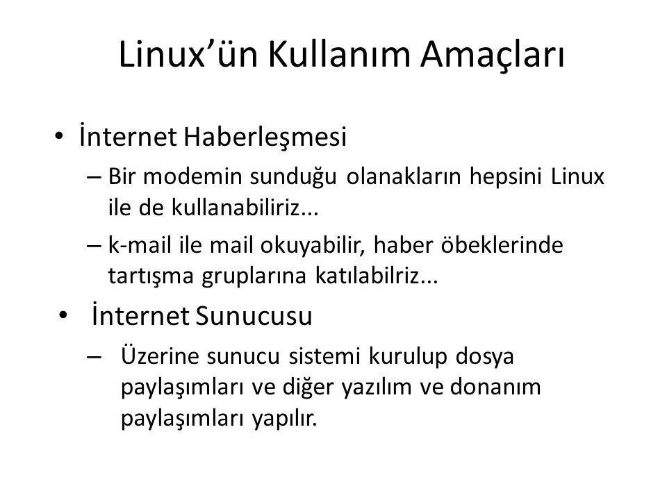 Linux’ün Kullanım Amaçları