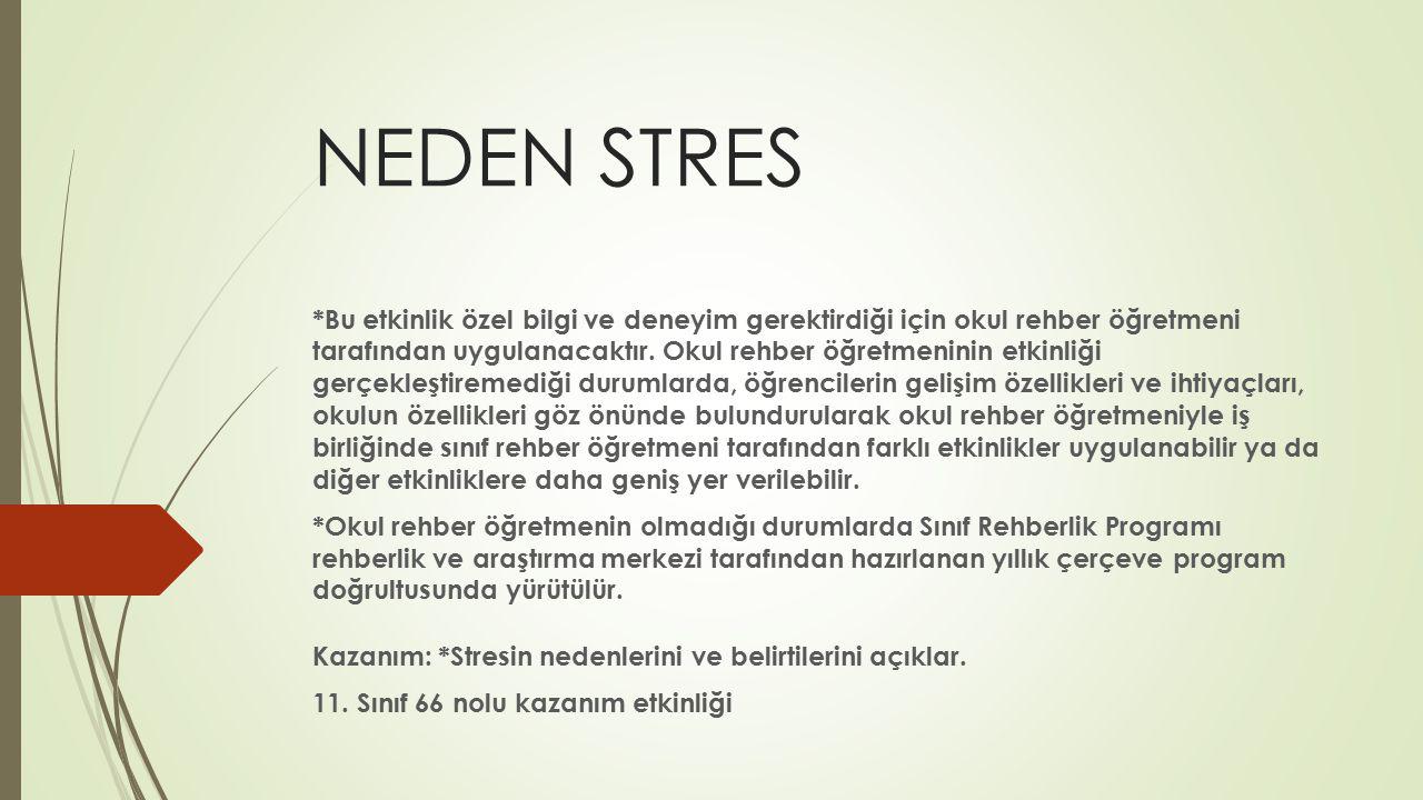 NEDEN STRES