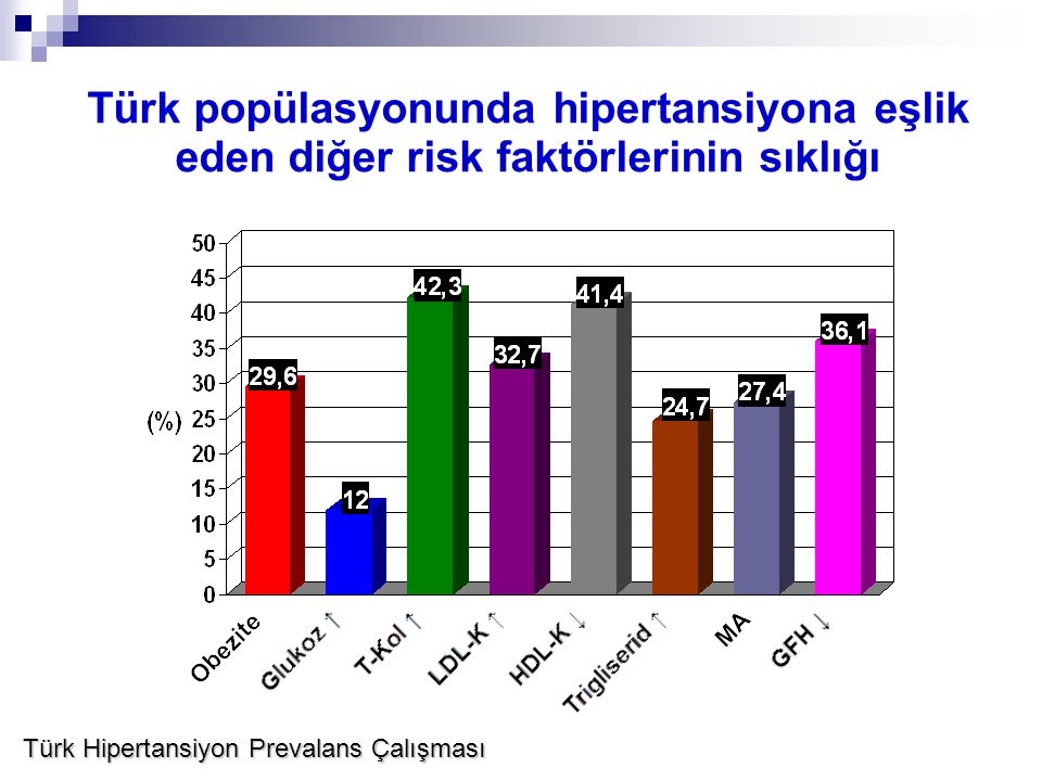 Türk popülasyonunda hipertansiyona eşlik eden diğer risk faktörlerinin sıklığı