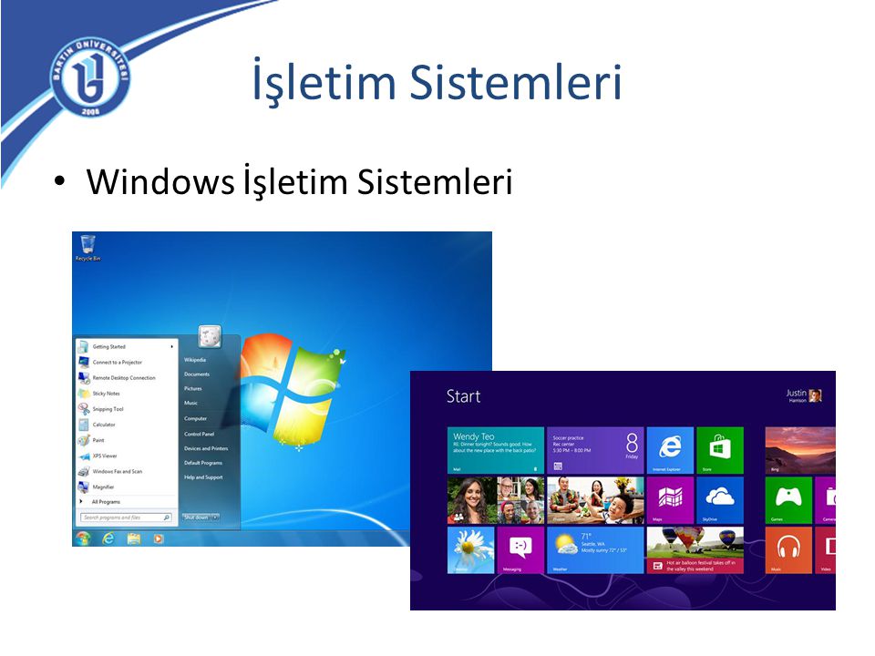 İşletim Sistemleri Windows İşletim Sistemleri