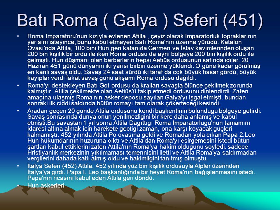 Batı Roma ( Galya ) Seferi (451)