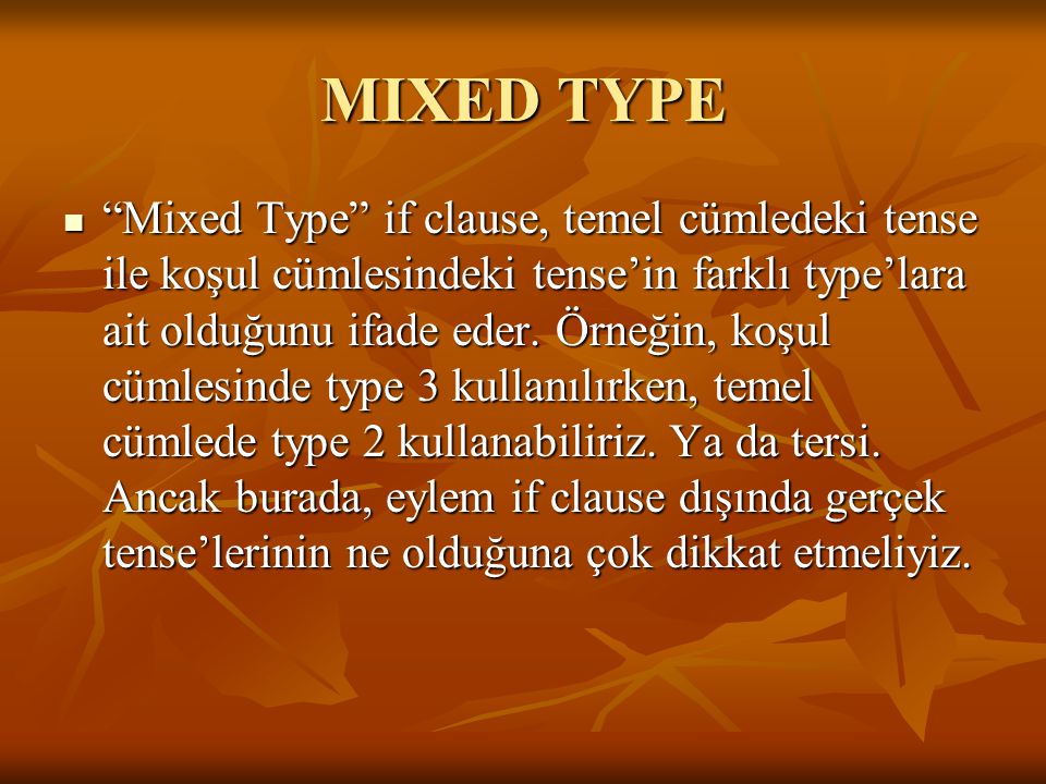 MIXED TYPE