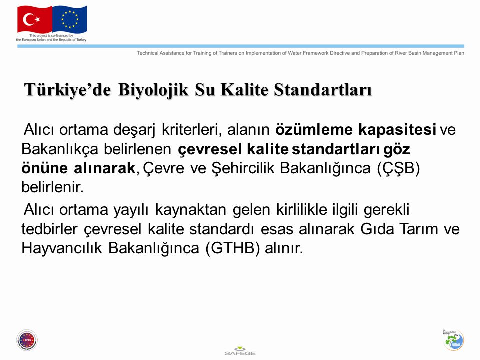 Türkiye’de Biyolojik Su Kalite Standartları