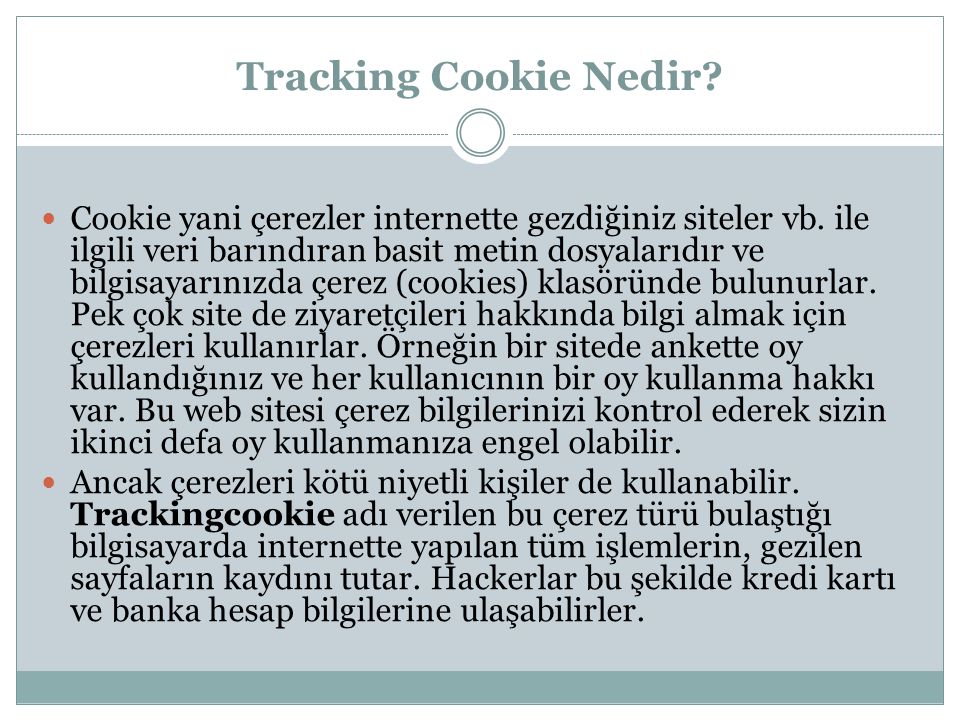 Tracking Cookie Nedir