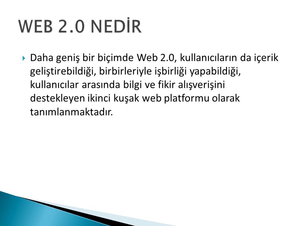 WEB 2.0 NEDİR